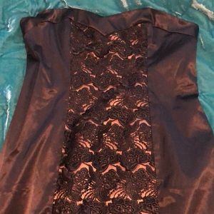 Black strapless dress